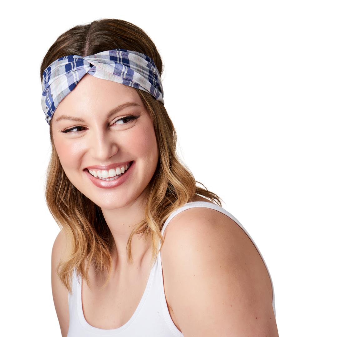 Cottage Collection Twist Headwrap - Newport Plaid display picture 1